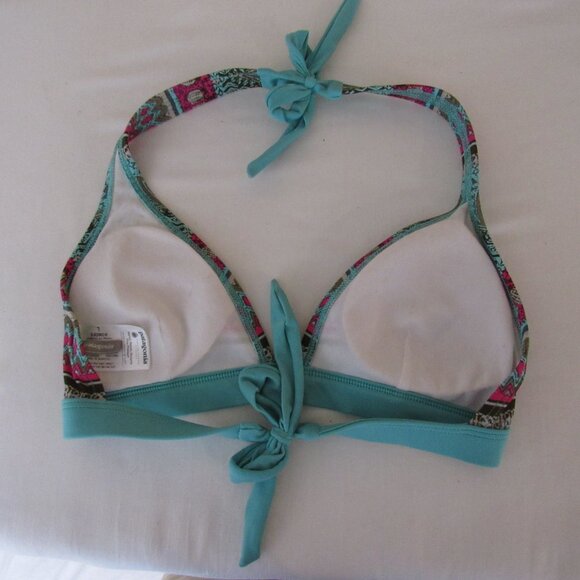 Patagonia Aqua Blue Boucau Halter Bikini Top Women's L Large - Picture 7 of 8